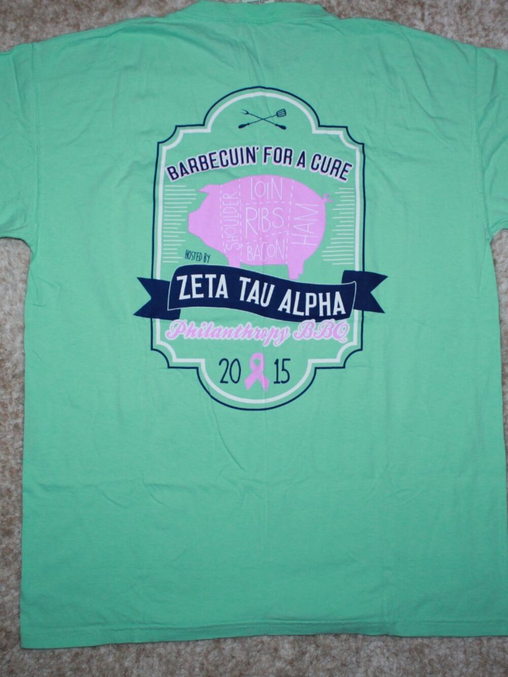 ZTA Barbecuin' For A Cure 2015 T-shirt